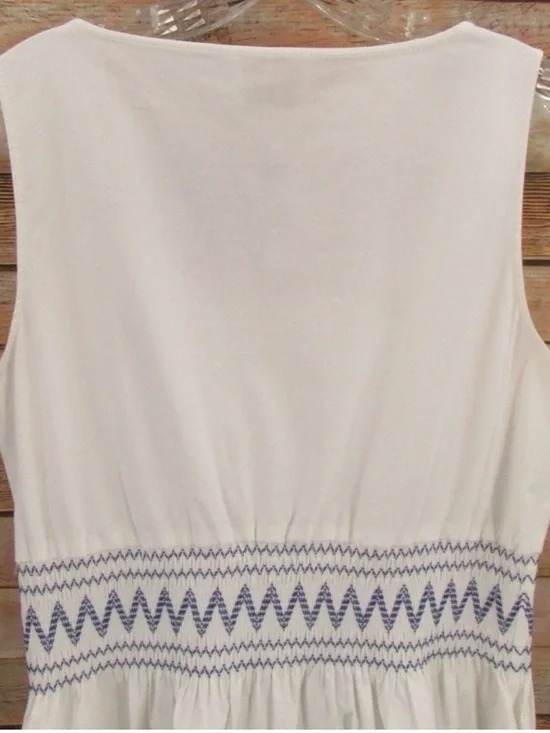 Kate Spade white and Royal Blue Sleeveless Dress (large) - Picture 4 of 10